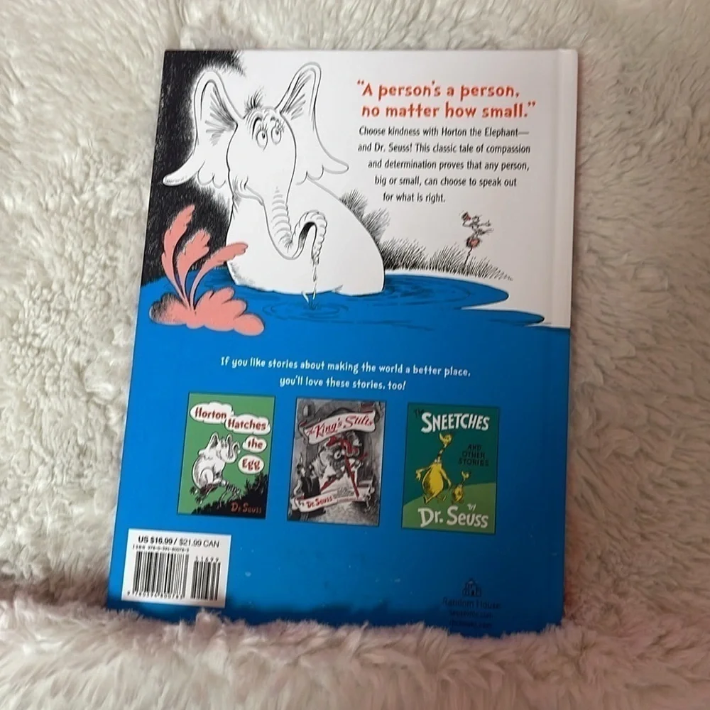 Dr Seuss ( Horton heard a who!) a classic Dr Seuss book for all ages NWT